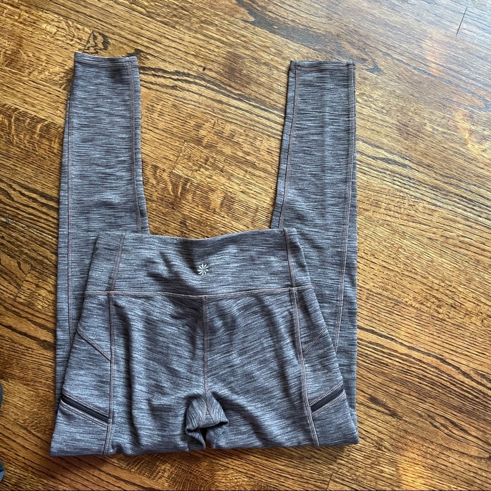 Athleta Cozy Drifter Brown Heather leggings - Picture 8 of 9